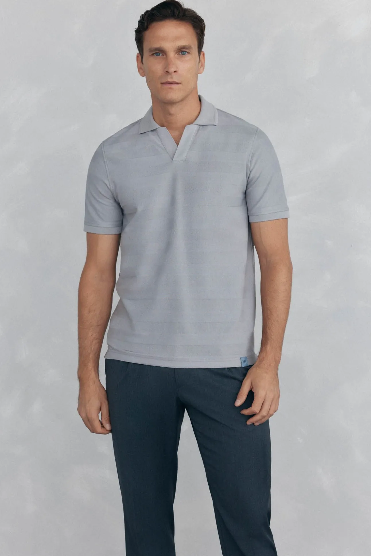 Polo estrutura jacquard
