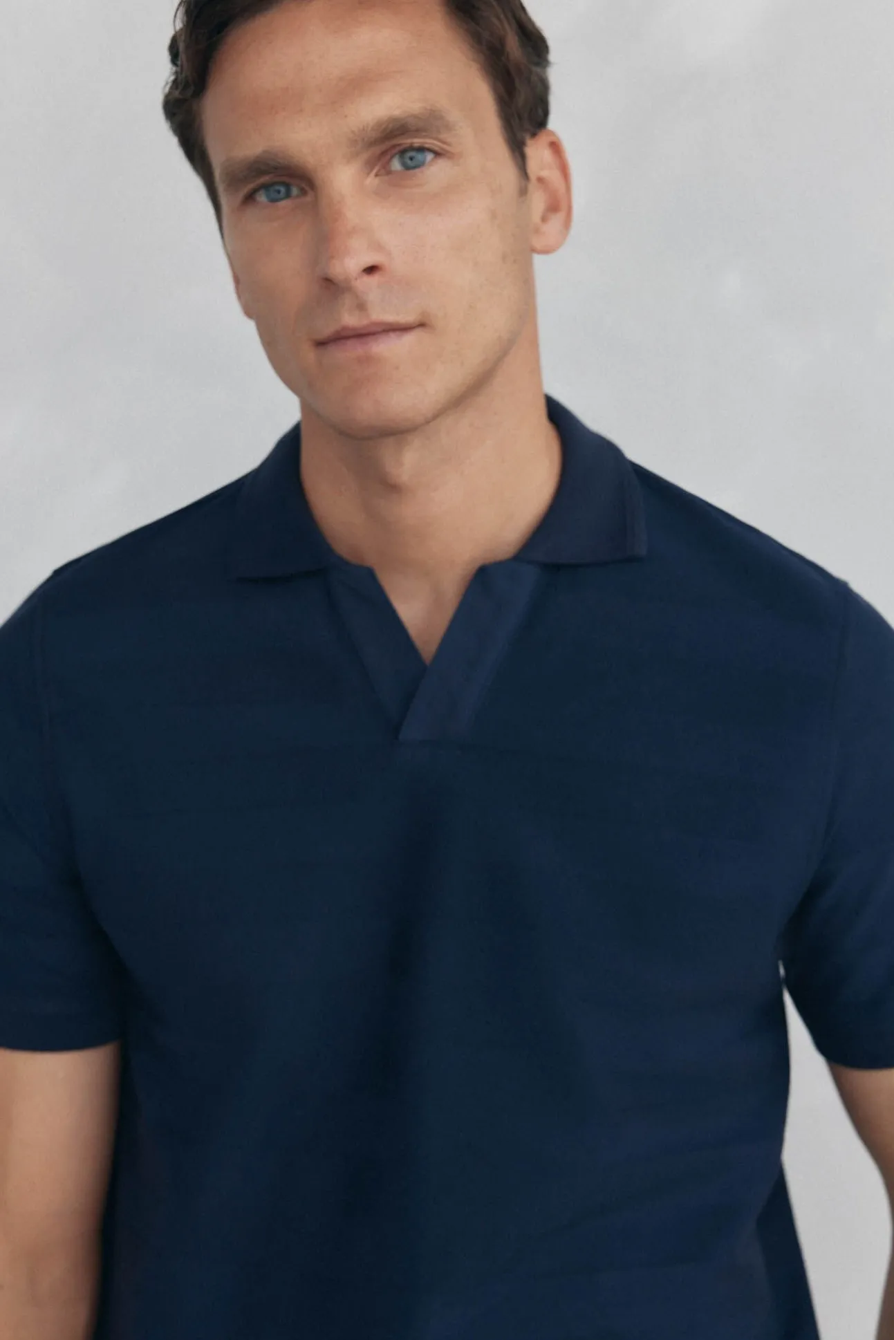 Polo estrutura jacquard