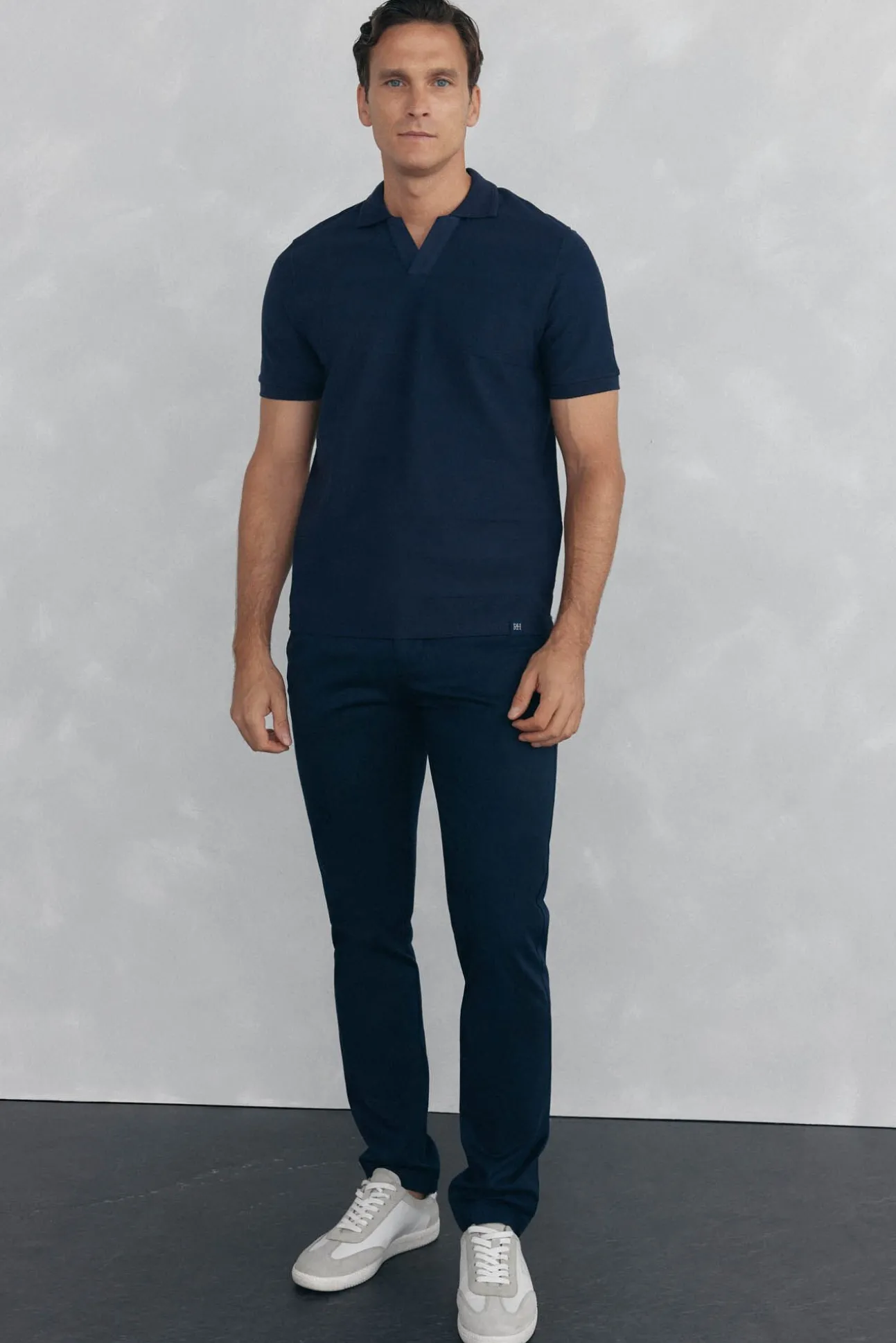 Polo estrutura jacquard