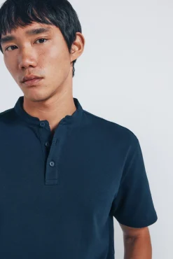 Polo piqué com gola mao regular fit