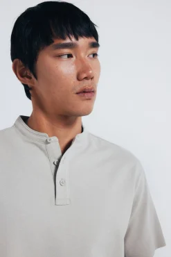 Polo piqué com gola mao regular fit