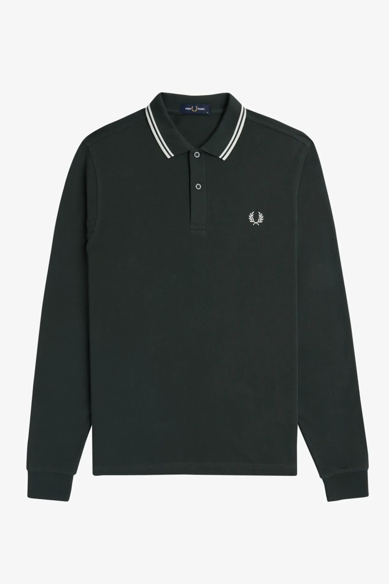 Polo piqué de manga comprida masculina
