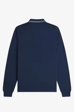 Polo piqué de manga comprida masculina