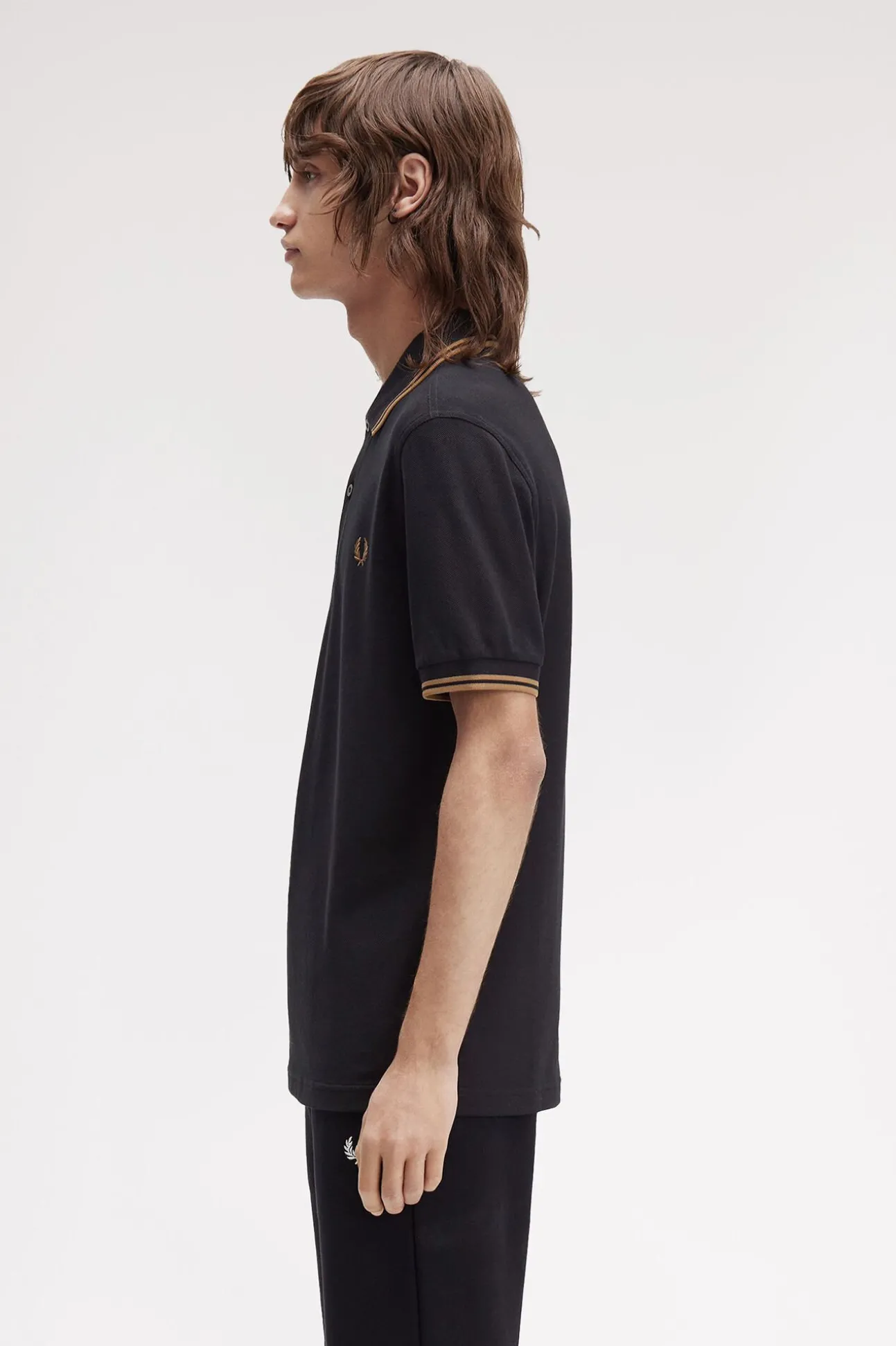 Polo piqué masculina de manga curta