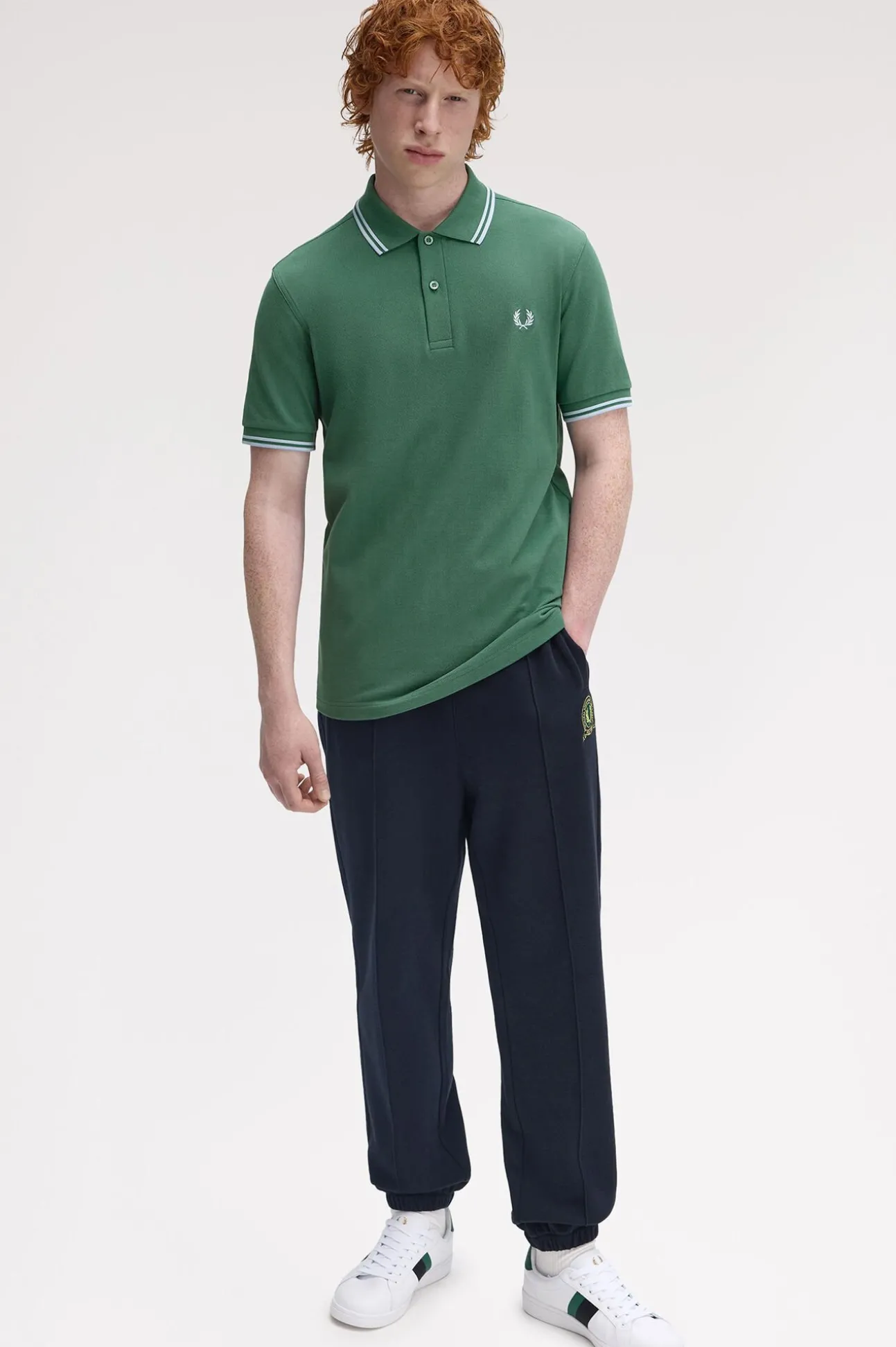 Polo piqué masculina de manga curta