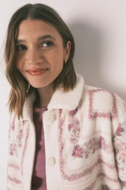 Robe curto rosa de polar