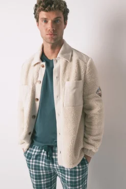 Robe de borrego bege de meia