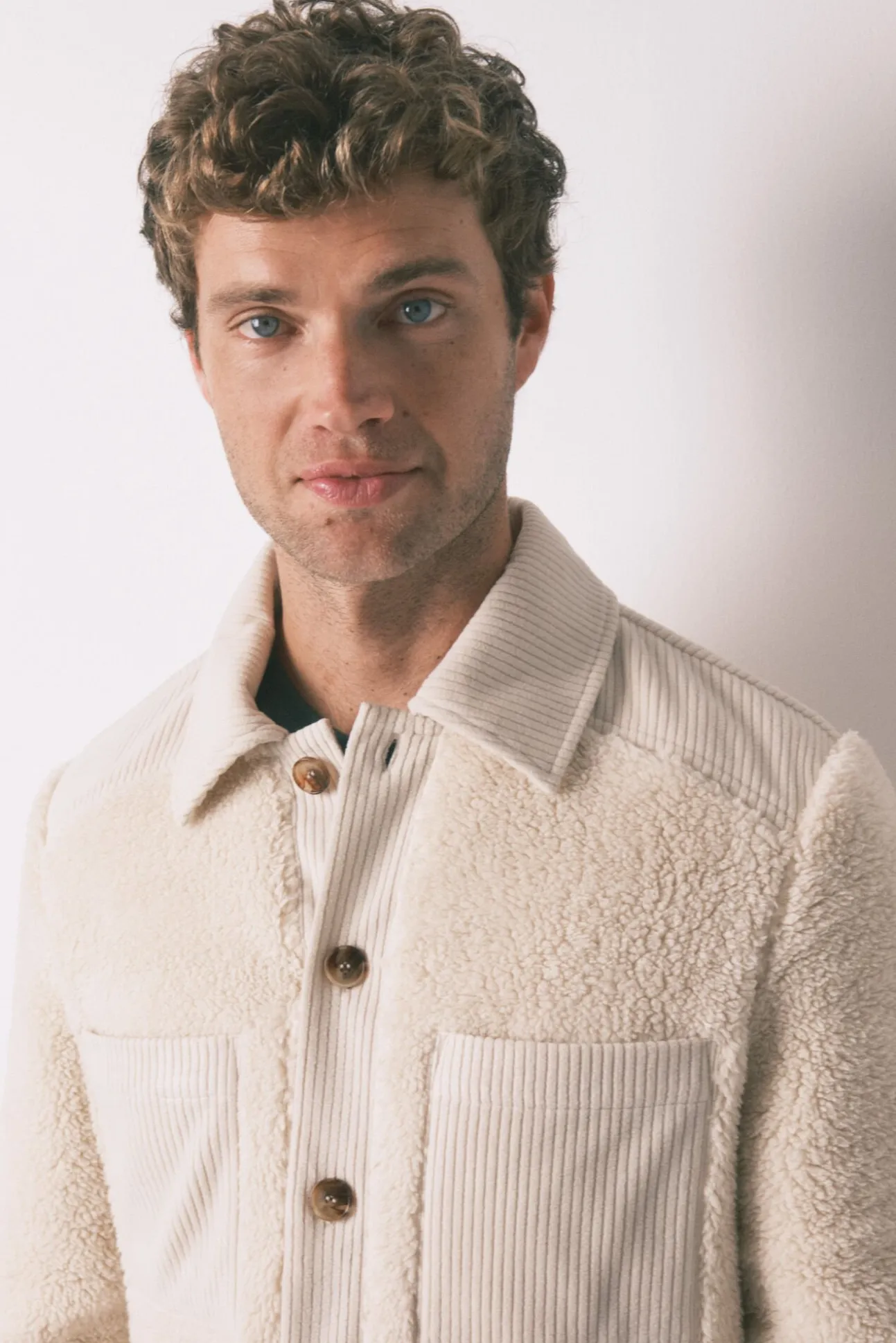 Robe de borrego bege de meia