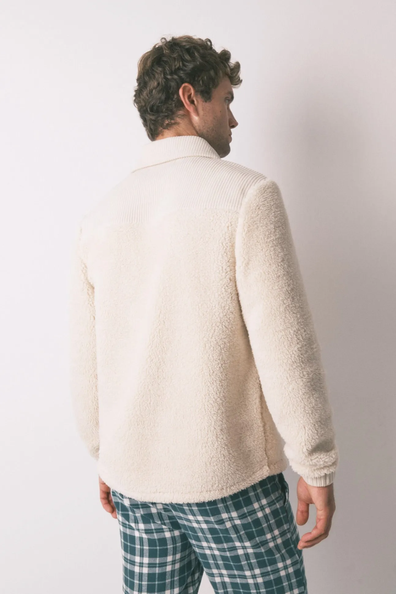 Robe de borrego bege de meia