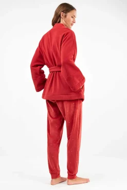Robe de pele vermelha