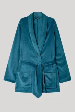 Robe em tecido polar elástico