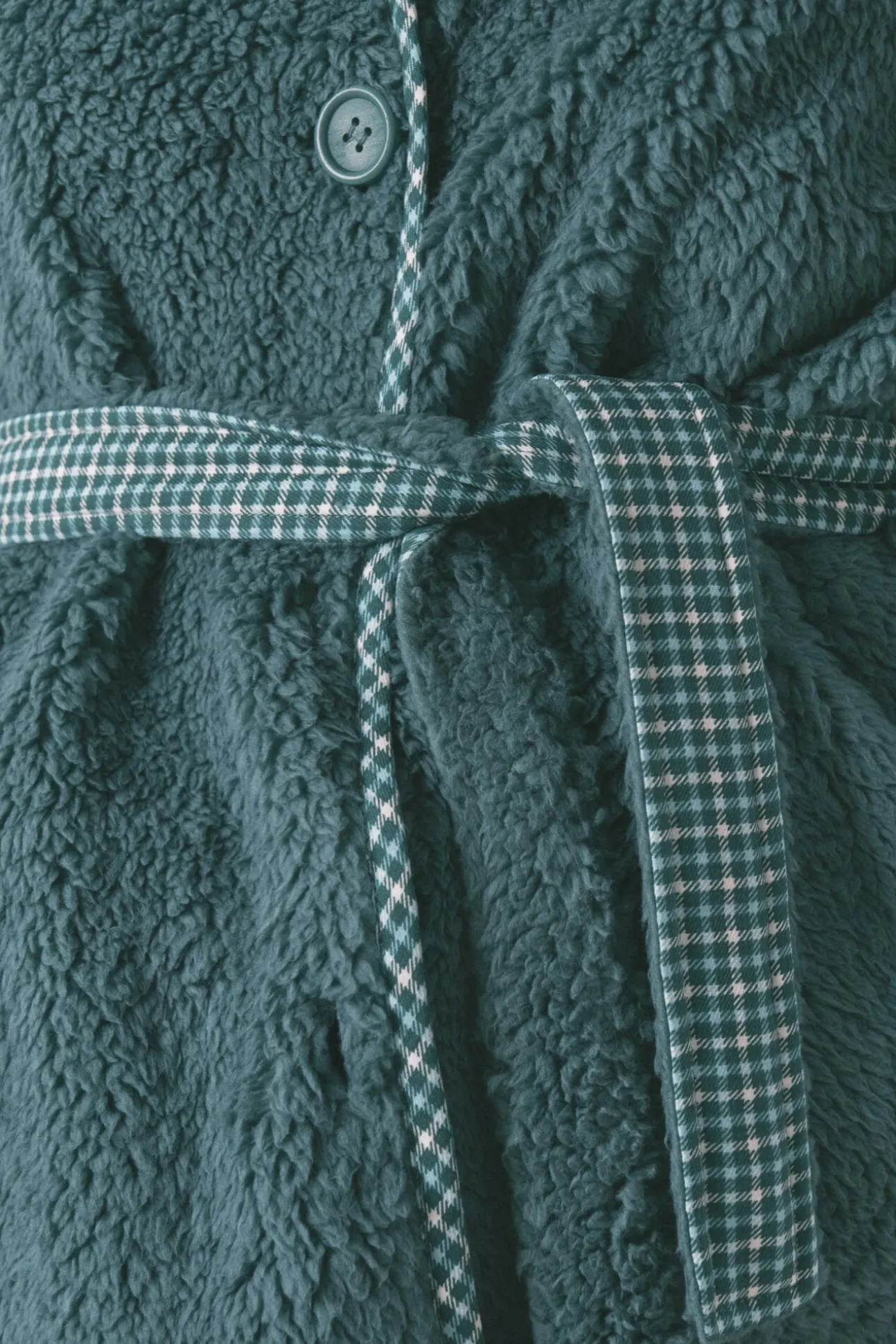 Robe estilo túnica de pelo verde