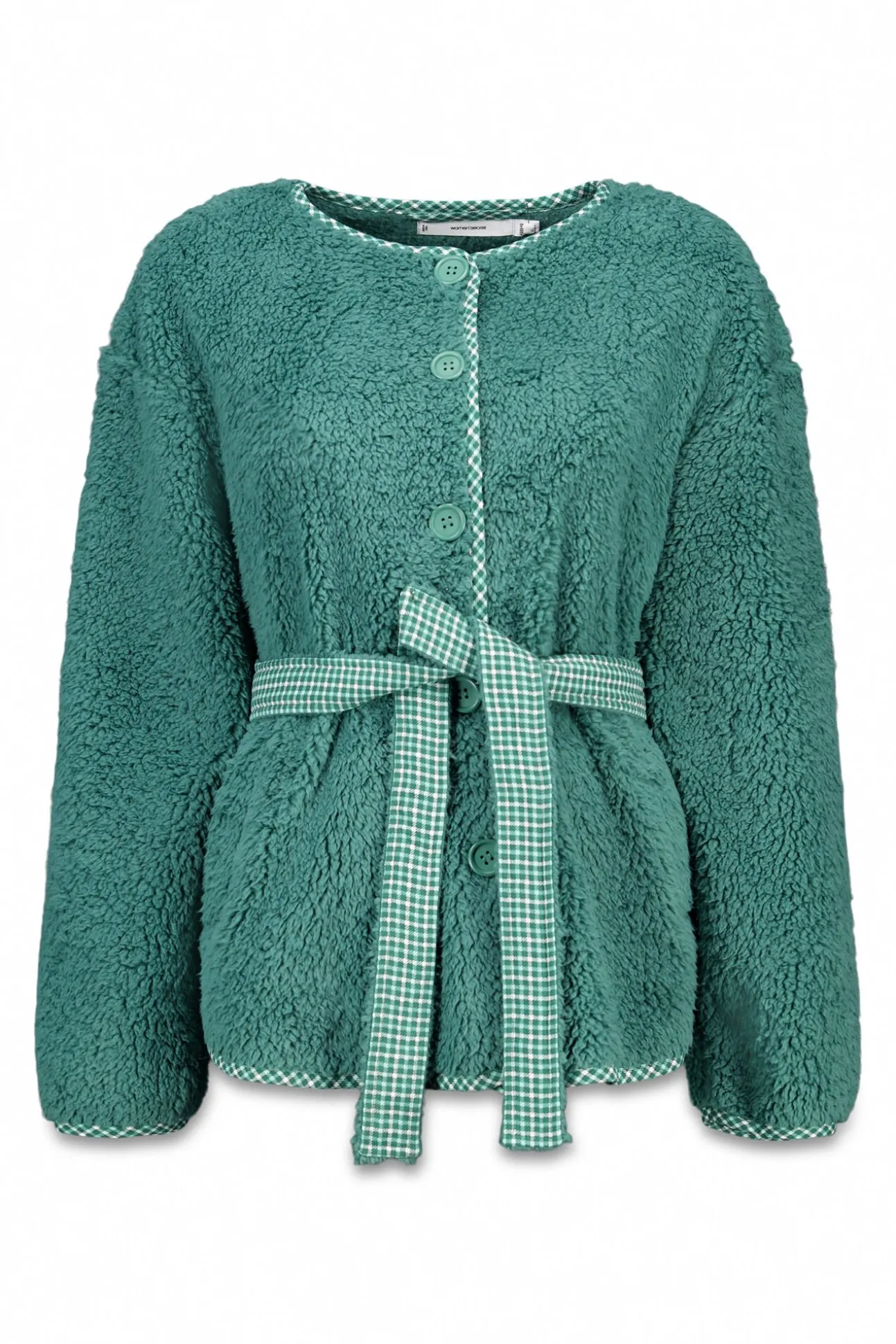 Robe estilo túnica de pelo verde