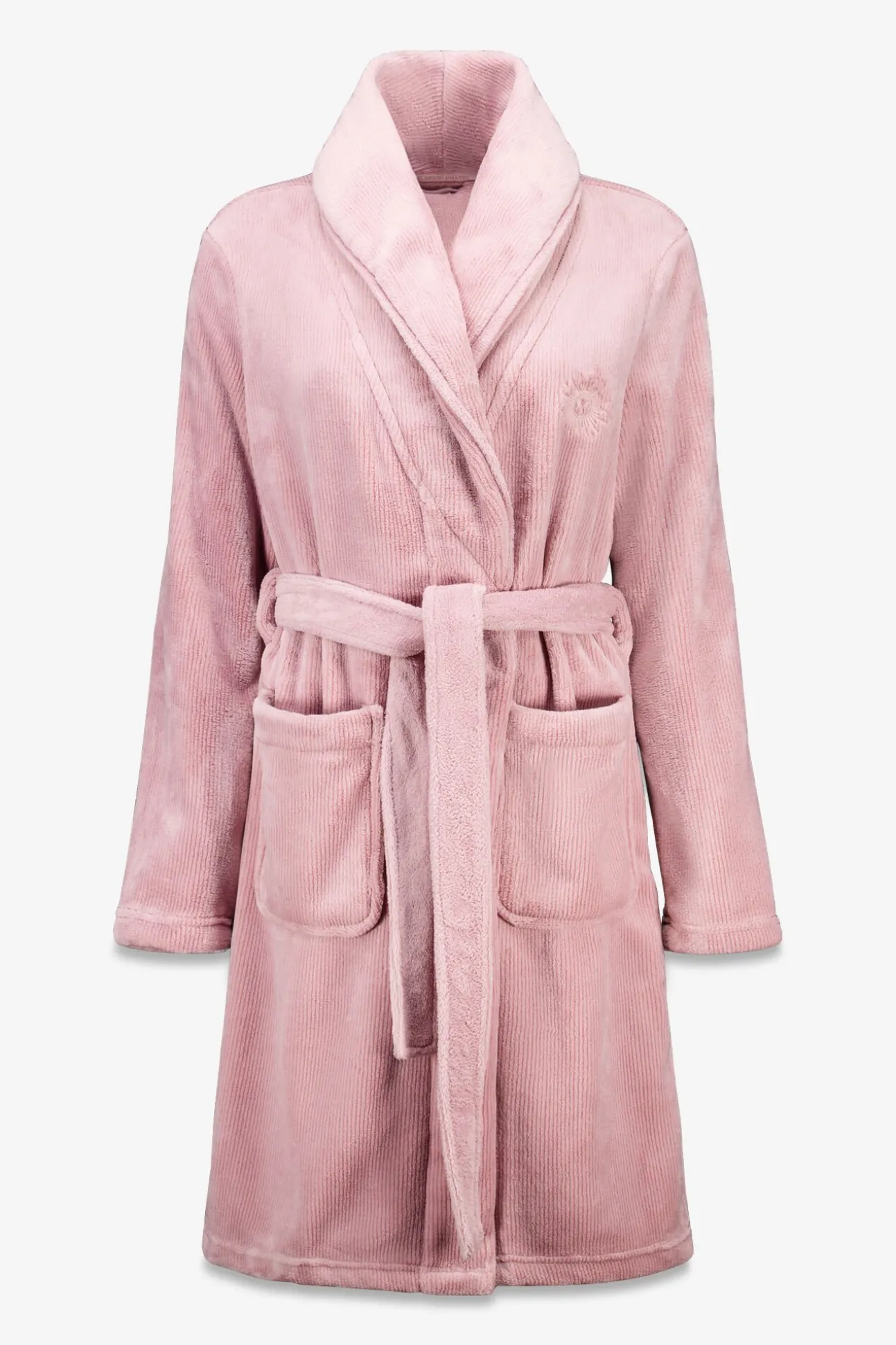 Robe midi de lã polar rosa