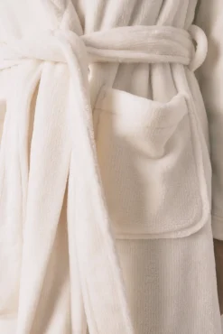 Robe midi de polar branca