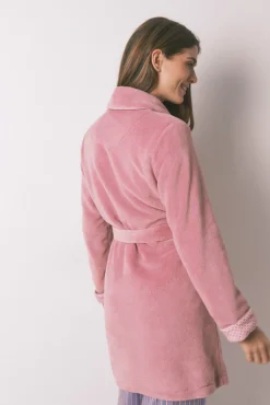 Robe midi de polar rosa