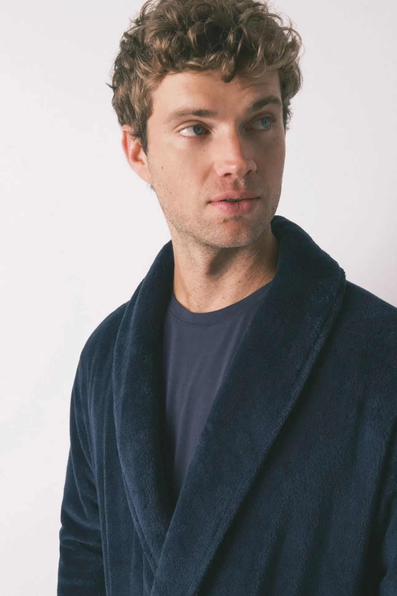 Robe midi polar azul masculino