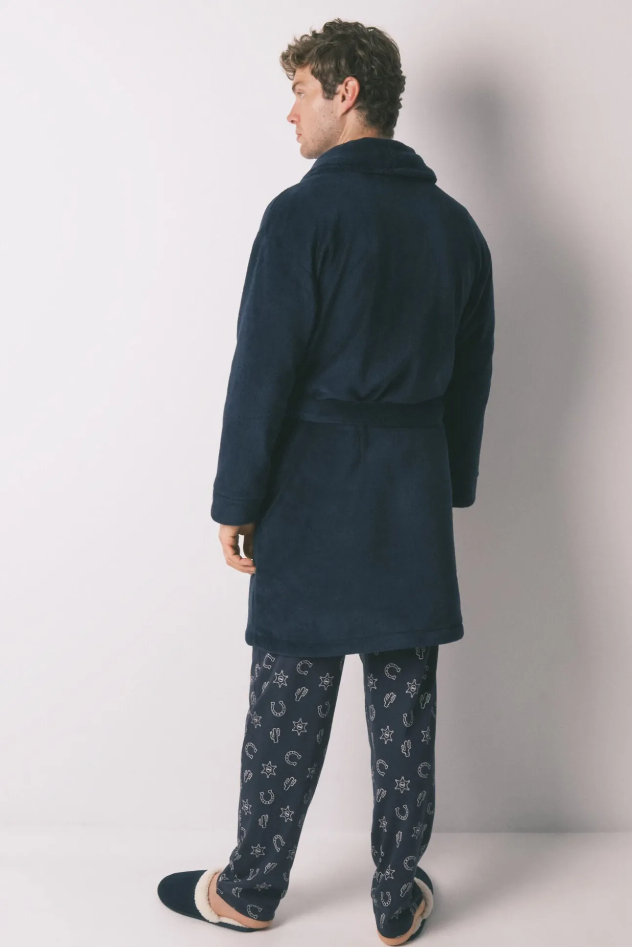 Robe midi polar azul masculino
