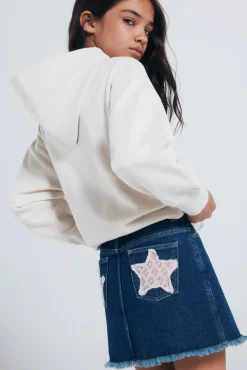 Saia denim menina