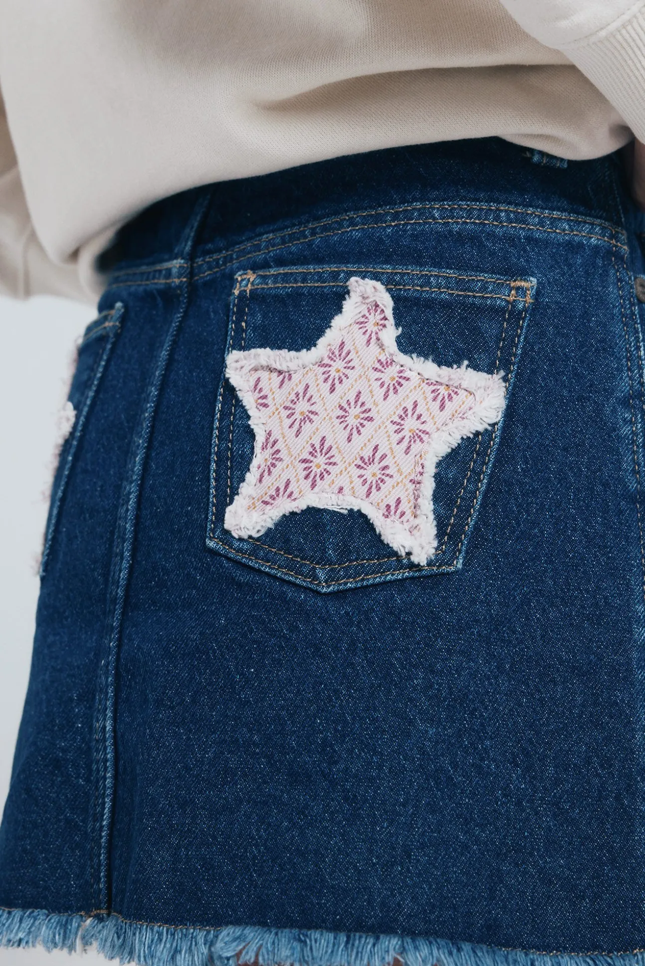 Saia denim menina