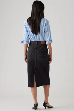 Saia jeans Levis® HR com fenda nas costas