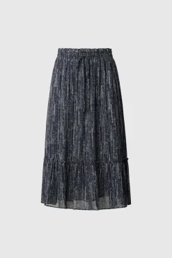 Saia longa com estampa floral