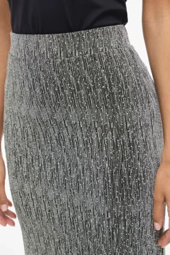 Saia midi com glitter