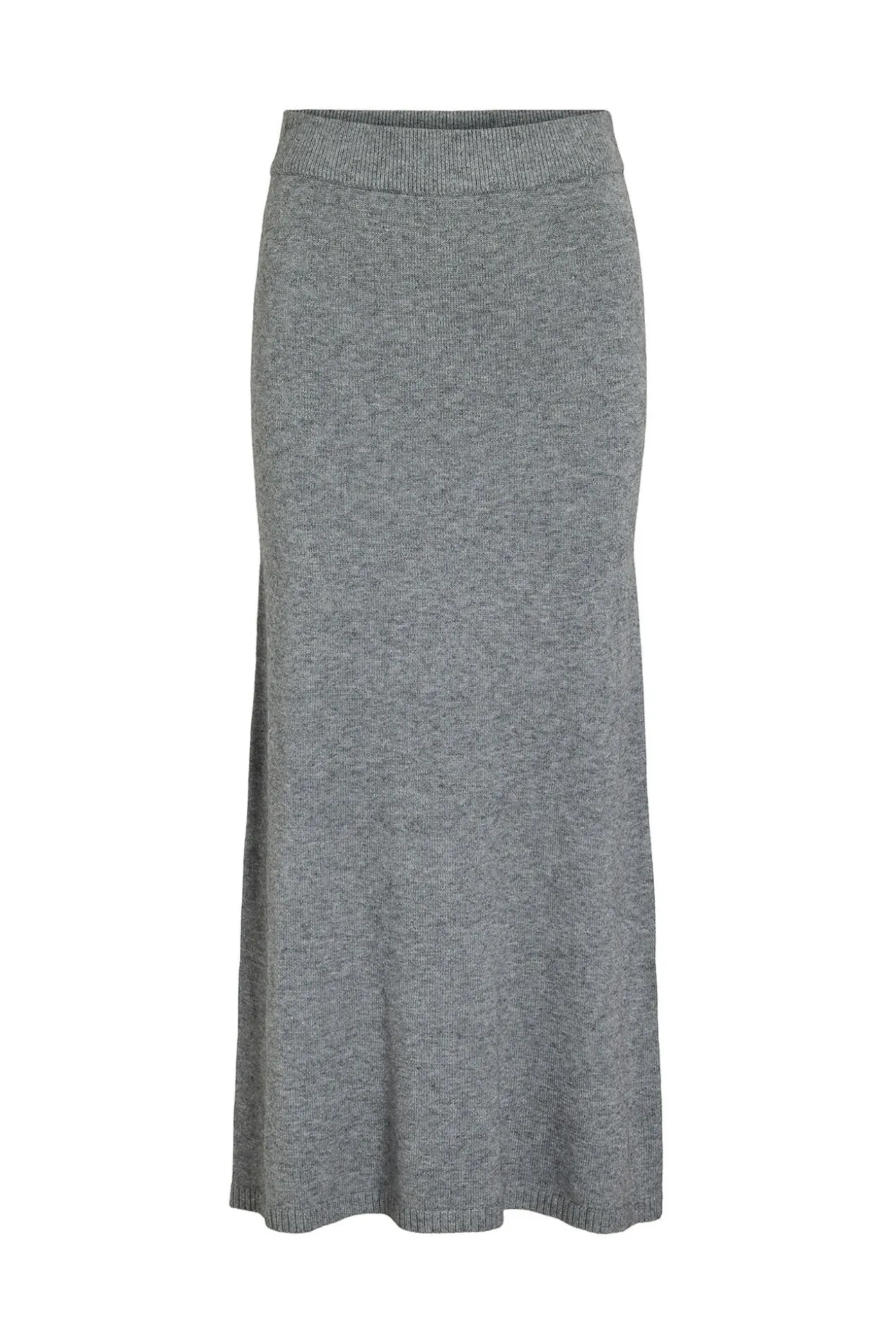 Saia midi de malha com viscose