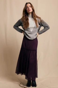 Saia midi estampada