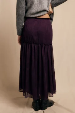 Saia midi estampada