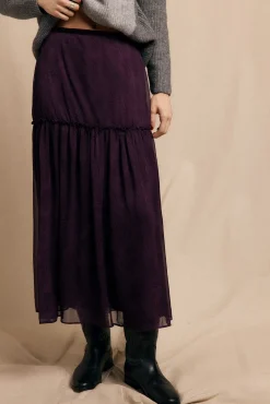 Saia midi estampada