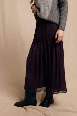 Saia midi estampada