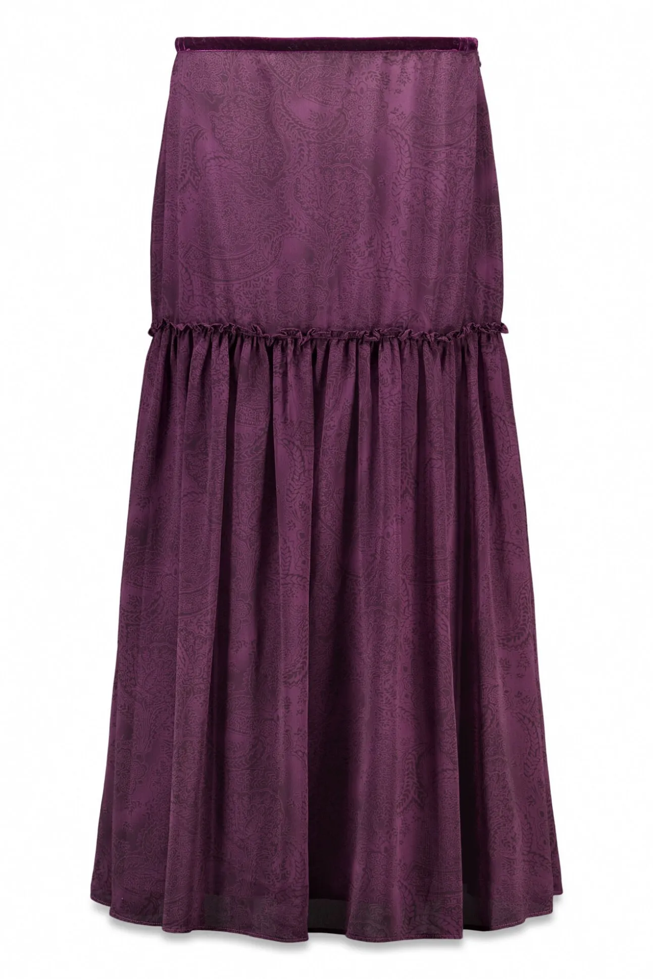 Saia midi estampada