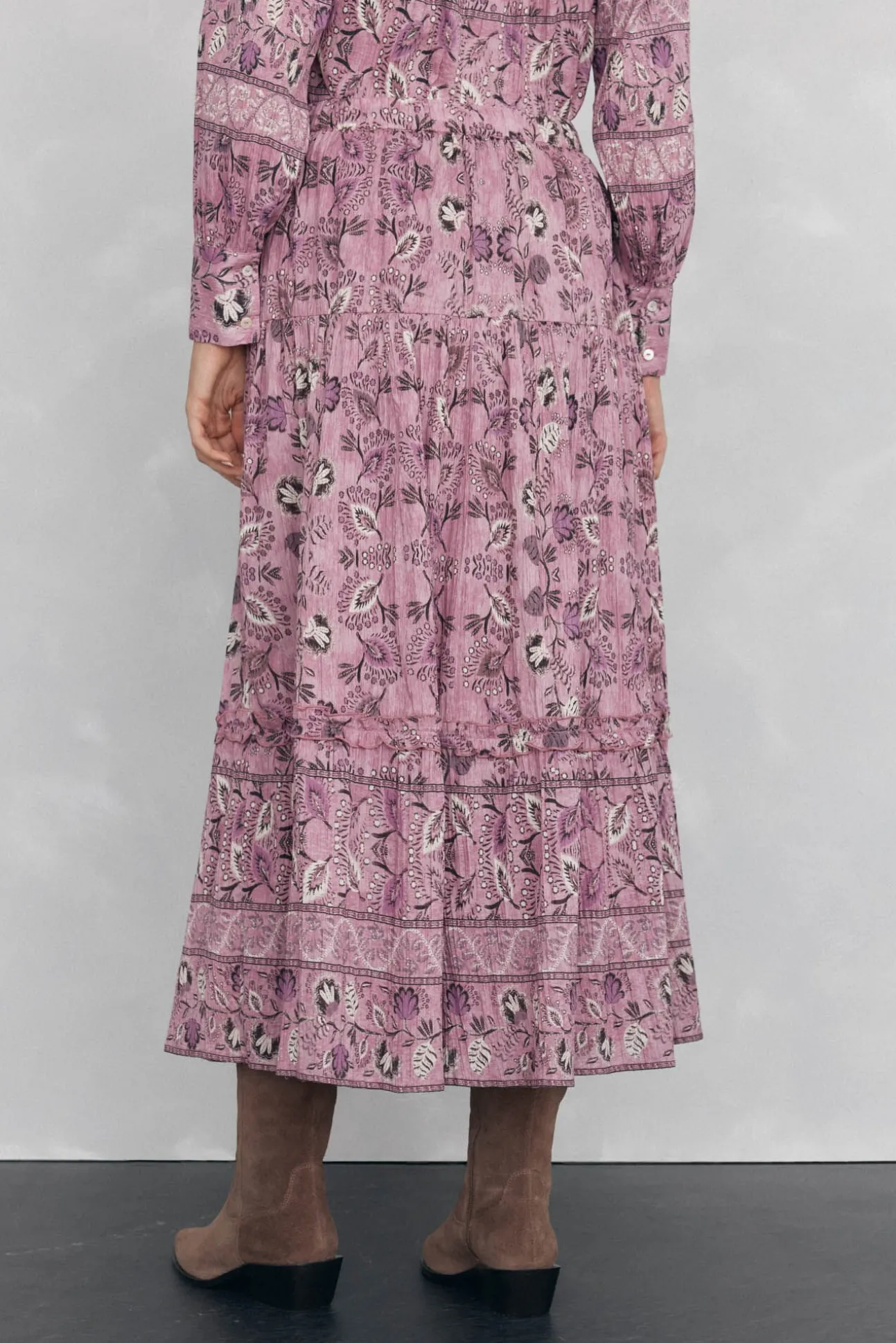 Saia midi estampada