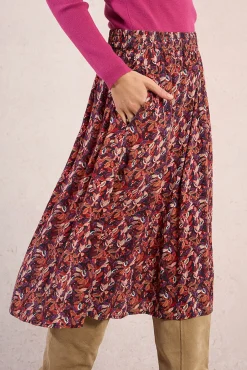 Saia midi estampado