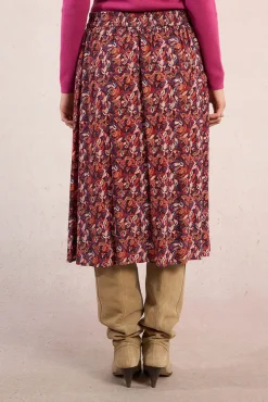 Saia midi estampado