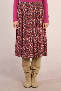 Saia midi estampado