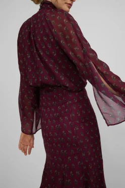 Saia midi estampado