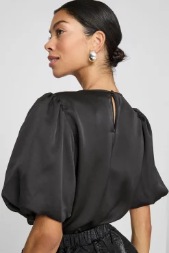 Satin sleeve blouse