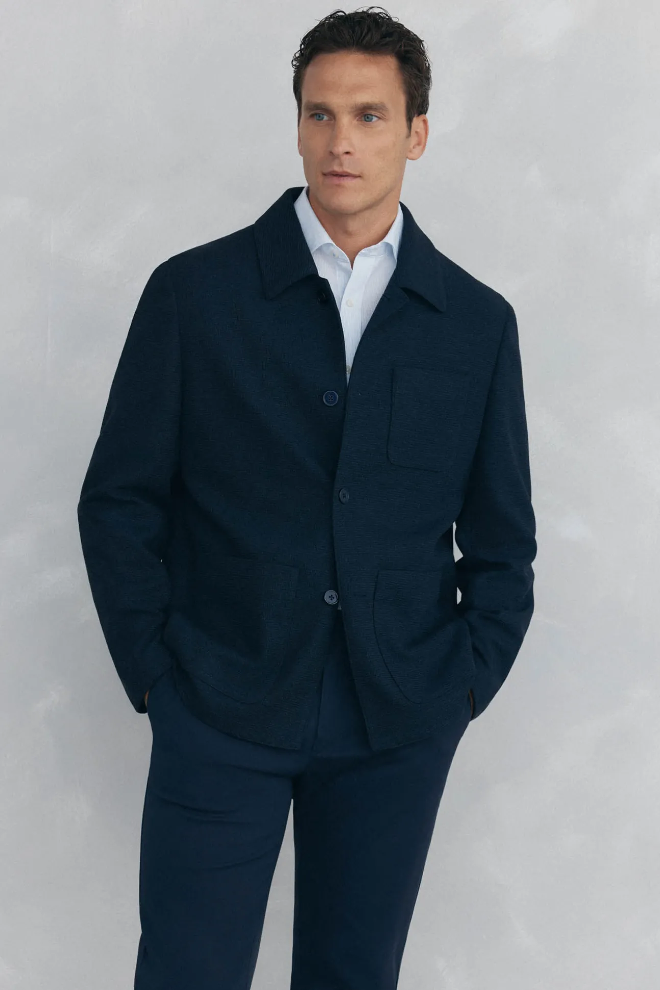 Sobrecamisa azul marinho