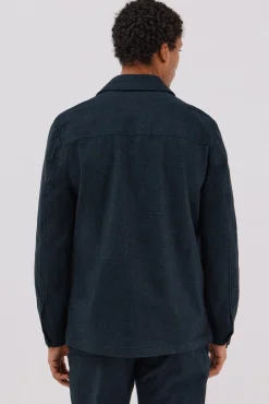 Sobrecamisa de algodão micro-xadrez