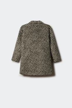 Sobretudo estampado animal para meninas