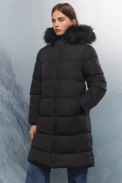 Sobretudo longo acolchoado Thermolite