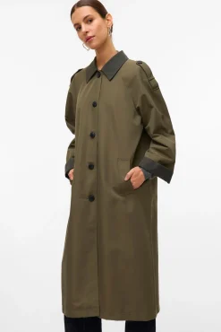 Sobretudo longo gabardina