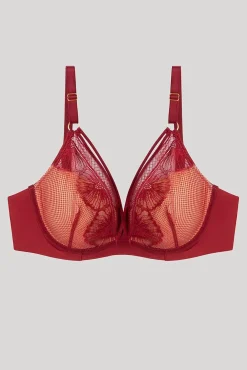 Soutien de renda floral com efeito push-up