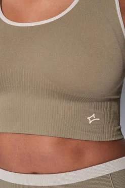 Soutien desportivo cáqui CONFORTO SEM COSTURAS