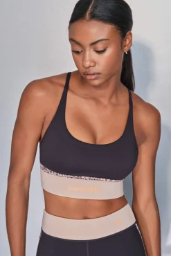 Soutien desportivo 4D STRETCH preto com estampa animal