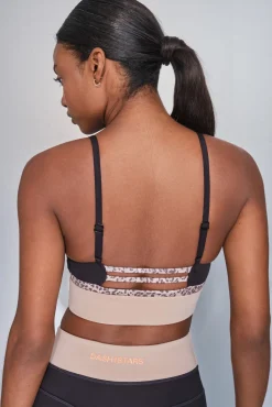 Soutien desportivo 4D STRETCH preto com estampa animal