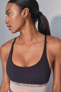 Soutien desportivo 4D STRETCH preto com estampa animal