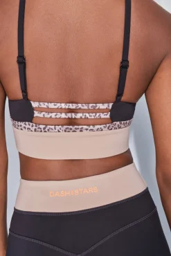 Soutien desportivo 4D STRETCH preto com estampa animal